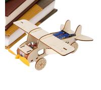Science Experiment Kit, Wooden Aircraft Model, 6.69x6.69x2.83 inches Compact Electric Learning Toy with Sturdy Build, Educational Accessory with Modern Design, DIY Classroom Project for Kids