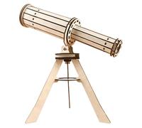 Science Experiment Kit - Wooden Telescope Model for Kids | Educational Toy with Creative Build, Hands on Learning Accessory, Classroom Homeschool Tool, Fun Project for School
