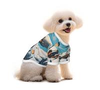 Science Fiction Illustration T-shirt pour chien Vêtements Chiot Gilet Pet et Débardeur élastique Vêtements Chiens Chats Pulls Mignon Respirant Doux Large