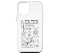 Science-Fiction Pistolet Laser Fusil à Impulsion drôle Sci FI Blueprint Coque pour iPhone 12/12 Pro