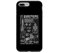 Science-Fiction Pistolet Laser Fusil à Impulsion drôle Sci FI Blueprint Coque pour iPhone 7 Plus/8 Plus