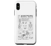 Science-Fiction Pistolet Laser Fusil à Impulsion drôle Sci FI Blueprint Coque pour iPhone XS Max