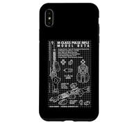 Science-Fiction Pistolet Laser Fusil à Impulsion drôle Sci FI Blueprint Coque pour iPhone XS Max