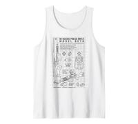 Science-Fiction Pistolet Laser Fusil à Impulsion drôle Sci FI Blueprint Débardeur