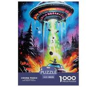 Science Fiction Puzzles 1000 Pièces Cadeau Unique Intéressant Jeu Éduchatif Challenge Toy À De Qualité Supérieure Peinture Art pour Adultes Enfants 38x26cm/1000pcs