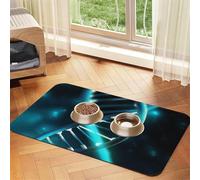 Science Gene Tapis de nourriture pour chien, tapis d'alimentation absorbant pour gamelles d'eau et de nourriture, tapis de placement antidérapant pour sols, imperméable, séchage rapide, pour chiens