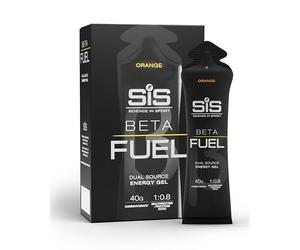 Science in Sport BETA Fuel Dual Source Gel 6 x 60ml Orange - Gel énergétique riche en glucides avec 40g de glucides - gel énergétique facilement digestible pour des performances optimales