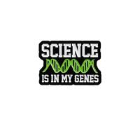 Science Is In My Genes Broche en émail drôle ADN double hélice Cadeau pour les scientifiques, étudiants, enseignants, sac à dos et chapeau