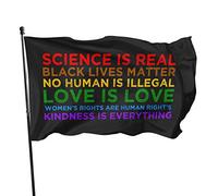 Science is Real Black Lives Matter Protection UV décorative résistante à la décoloration avec œillets en laiton 0,9 x 1,5 m