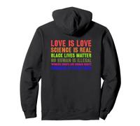 Science is Real Gay Pride LGBT ou LGBTQ Love is Love Be Kind Sweat à Capuche