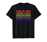 Science is Real Gay Pride LGBT ou LGBTQ Love is Love Be Kind T-Shirt Graphique avec Valeur