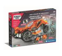 Clementoni - 52181 - Science et Jeu - Mon Atelier de Mécanique - Véhicules et Machines - Jeu de Construction et Création pour Enfants - Dès 8 Ans et Plus - 50 Modèles Réalisables