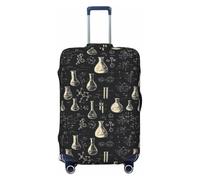Science Lab - Housse de bagage de voyage lavable avec motif de griffonnage A pour bagages, 45,7 à 81,3 cm, haute élasticité, noir, Medium