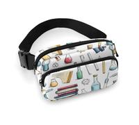 Science Lab Lot de 2 sacs banane à motif de griffonnage pour femme, sac banane tendance