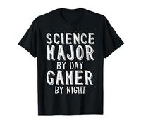 Science Major by Day Gamer by Night College Gaming Scientist T-Shirt