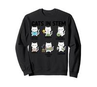 Science Meme Cats in Stem Scientist Nerd Sweatshirt