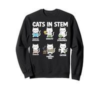 Science Meme Cats in Stem Scientist Nerd Sweatshirt