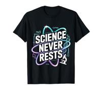 Science Never Rests Expérimentez Curious Nerd - T-Shirt