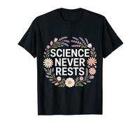 Science Never Rests Expérimentez Curious Nerd |- T-Shirt