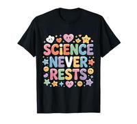 Science Never Rests Expérimentez Curious Nerd |- T-Shirt