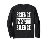Science Not Silence - Design Militant icône féministe Manche Longue