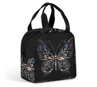 Science Sac à déjeuner motif papillon pour homme et femme, sac fourre-tout isotherme portable avec poignée, étanche, réutilisable, pour le travail, le pique-nique, les voyages