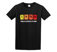 Science Sarcasm AR Ca SM Primary Elements of Humor O-Neck 100% Cotton Short Sleeve Unisex T-Shirt XXXL