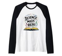 Science Teacher Science is Magic That's Real Funny STEM Manche Raglan