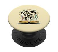 Science Teacher Science is Magic That's Real Funny STEM PopSockets PopGrip Adhésif