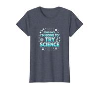 Science TS : Retirez-Vous, Je Vais Essayer la Science T-Shirt, Femme, Bleu Chiné, XL