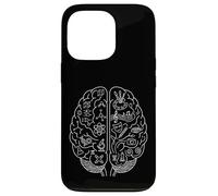Science vs Art Cerveau Croquis pensée Concept Neuroscience Coque pour iPhone 13 Pro