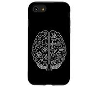 Science vs Art Cerveau Croquis pensée Concept Neuroscience Coque pour iPhone SE (2020) / 7/8