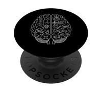 Science vs Art Cerveau Croquis pensée Concept Neuroscience PopSockets PopGrip Adhésif
