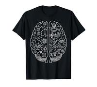 Science vs Art Cerveau Croquis pensée Concept Neuroscience T-Shirt