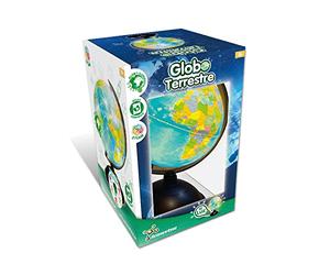 Science4you Globe terrestre avec lumière - Globe terrestre en espagnol pour enfants avec atlas scientifique - Boule du monde avec lumière pour enfants de 20 cm - Ballon avec lumière et jouet