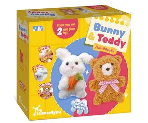 Science4you Kit Fabrication de Peluches pour Enfants 6+ Ans - Créez vos Propres Peluches, 2 Animaux Différents Inclus, Kit de Loisirs Créatifs et Artisanat, Jouet Cadeau pour Garçons & Filles 6 7 8 9+