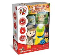 Science4you Lampe Torche et Projecteur Animaux pour Enfants 4+ Ans - Veilleuse avec 24 Images et Poster Animaux, Jouet Éducatif pour Garçons et Filles