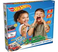 Science4you Tattoos Temporaires Hot Wheels pour enfants - Tatouages temporaires pour enfants avec motifs de voitures, jouets Hot Wheels, jeux, cadeaux pour garçons et filles de 6 ans