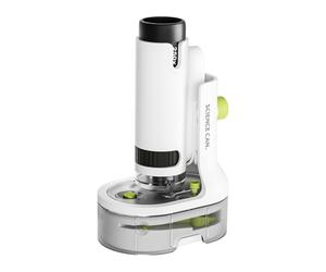 ScienceCan 1601282023de0001 Microscope 250 Kit de découverte (Microscope Portable avec Support, Pince, Pelle, Lames, prélève-échantillon, Support pour Smartphone)
