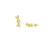 ScienceFox DNA Helix Boucles d'oreilles en argent sterling 925 en argent, or rose, couleur disponible en biologie, chimie, étudiant, double hélice, Argent sterling