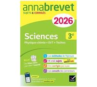 Annales du brevet 2026 – Annabrevet Sciences 3e – Sujets corrigés et méthodes pour réussir