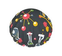Sciences chimiques,Bonnet de douche/bonnet de nuit double couche imperméable et élastique, bonnet de bain réutilisable