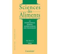 Sciences des aliments vol.26 n. 3/2006 - Sda - Technique Et Documentation - broché - Livre