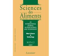 Sciences des aliments vol. 27 n. 2/2007 - Sda - Technique Et Documentation - broché - Livre