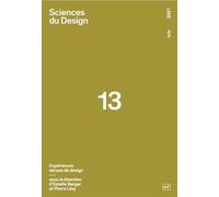 Sciences du Design, n° 13 Expériences vécues de design - Collectif - Puf - broché - Revue