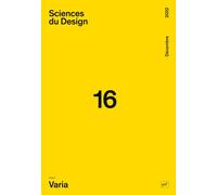 Sciences du Design n° 16 (1-2022) Varia - Collectif - Puf - broché - Revue