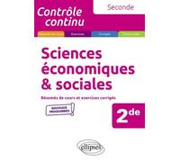 Sciences économiques et sociales - Seconde - nouveaux programmes