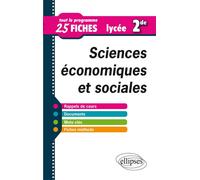 Sciences économiques et sociales en 25 fiches - Seconde - Cyrille Rouge-Pullon - Ellipses - broché - Scolaire / Universitaire