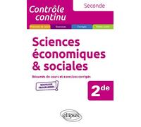 Sciences économiques et sociales - Seconde - nouveaux programmes