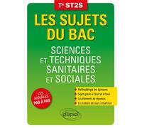 Sciences et techniques sanitaires et sociales - Terminale ST2S - Florence Fontaine Journée - Ellipses - broché - Scolaire / Universitaire